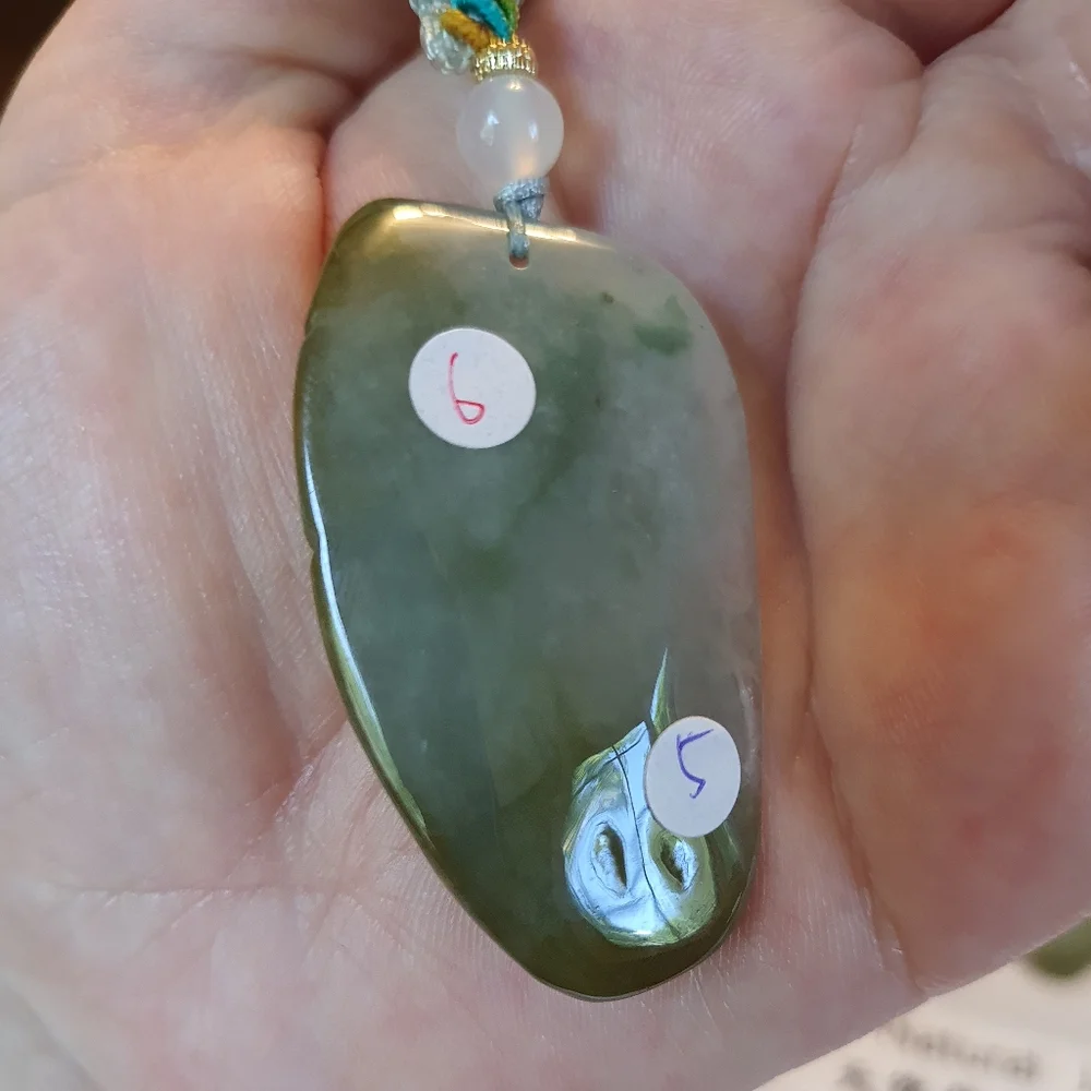 Natural Untreated Monkey Burmese Jadeite Jade Pendant Necklace - Picture 3 of 13